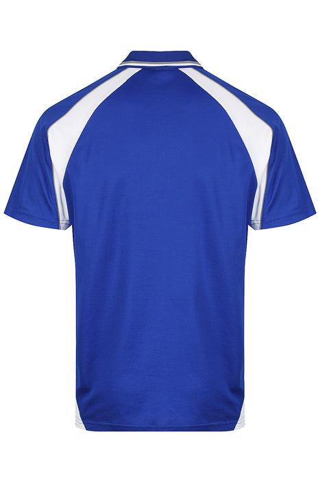 PANORAMA MENS POLOS - ROYAL/WHITE/ASHE